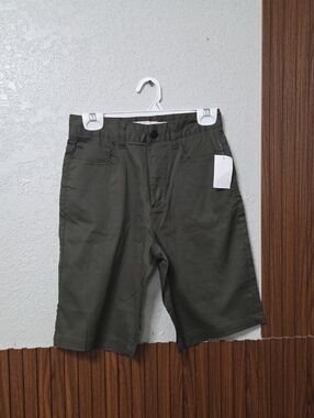 Olive Green Kids Chino Shorts Size 10.